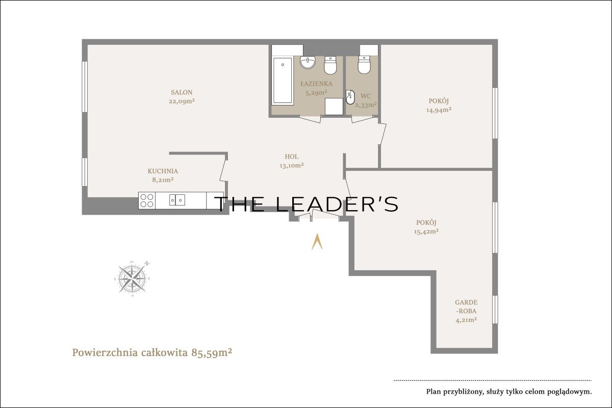 Mieszkanie 3-pokojowe Warszawa Śródmieście, al. Wilanowska. Zdjęcie 16