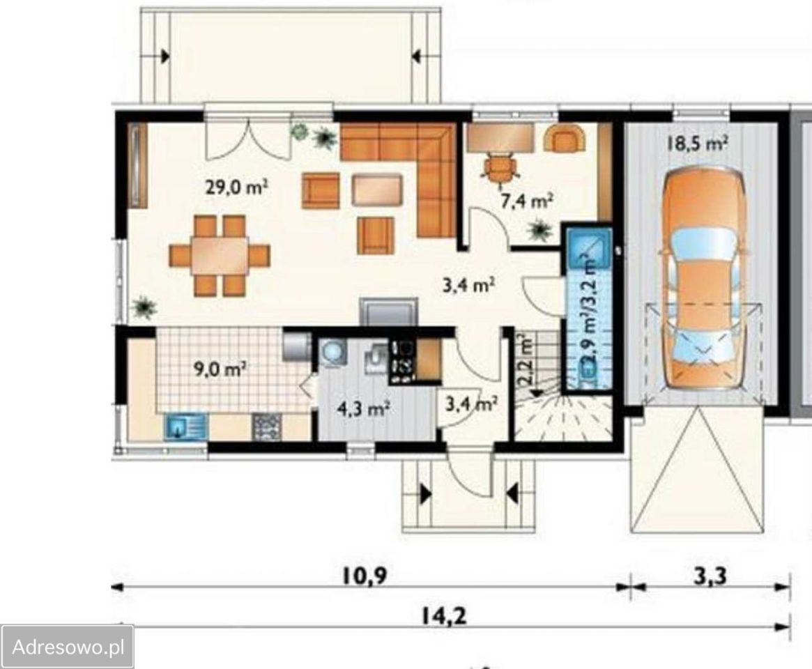 bliźniak, 5 pokoi Baniocha, ul. Piwna. Zdjęcie 5