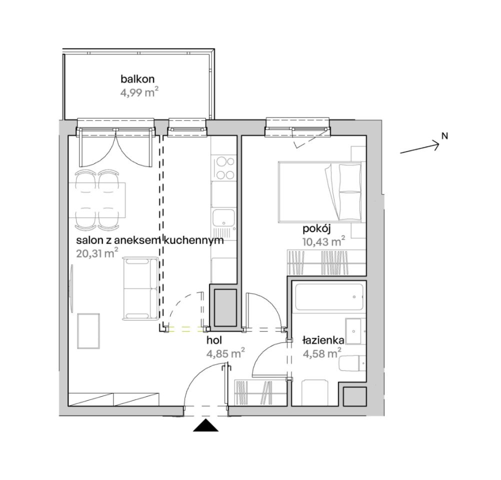 Mieszkanie 2-pokojowe Poznań Starołęka, ul. Unii Lubelskiej. Zdjęcie 7