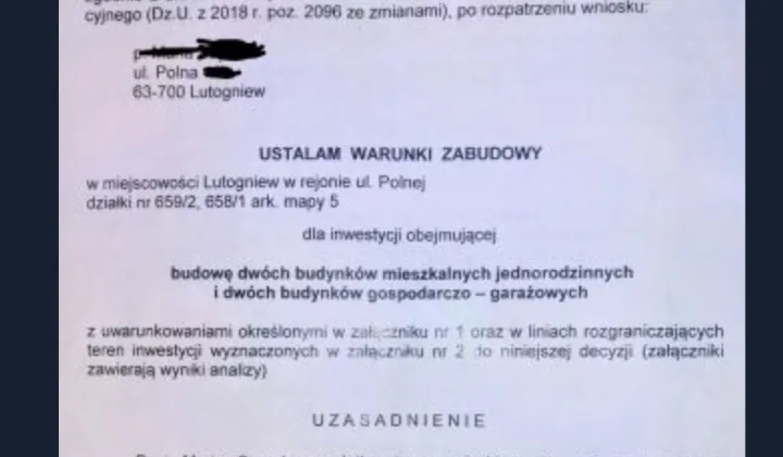 Działka budowlana Lutogniew, ul. Polna