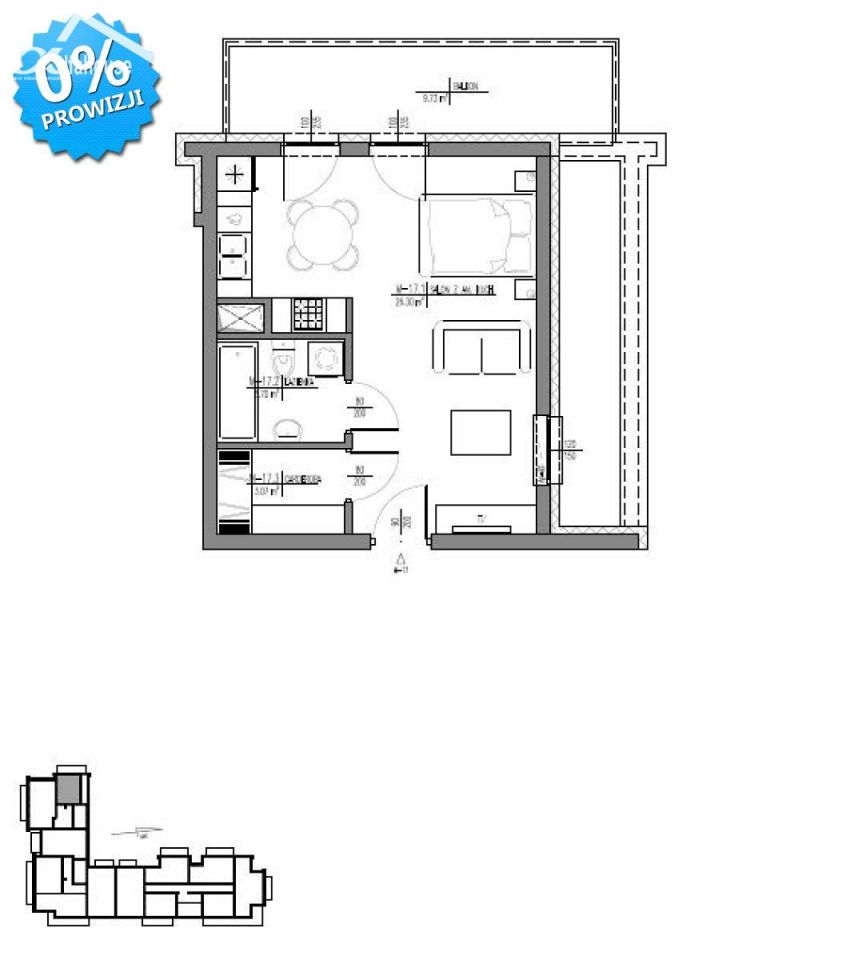 Mieszkanie 1-pokojowe Lublin Wrotków, ul. Ks. Wincentego Granata