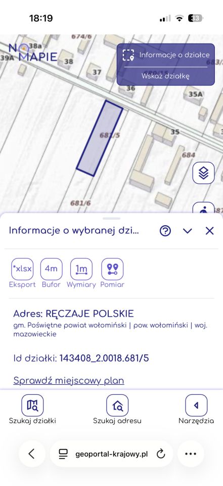 Działka budowlana Ręczaje Polskie. Zdjęcie 1