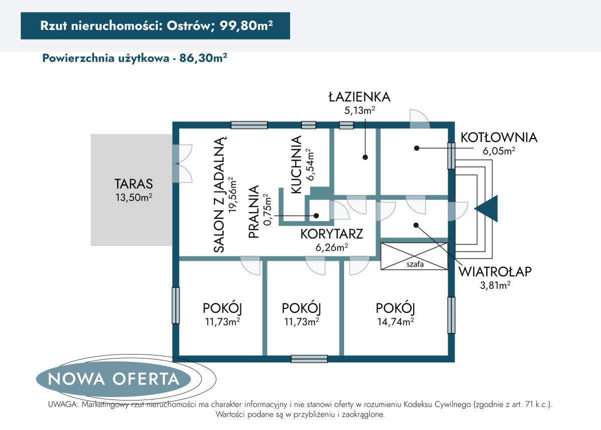 dom wolnostojący, 4 pokoje Ostrów. Zdjęcie 38