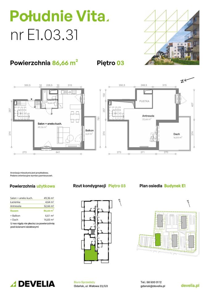 Mieszkanie 4-pokojowe Gdańsk Orunia Górna, ul. Kazimierza Wielkiego. Zdjęcie 7