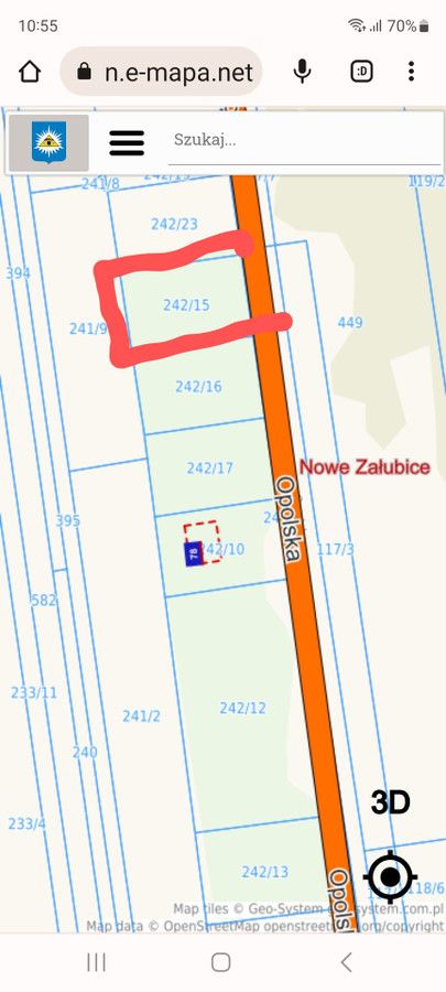 Działka budowlana Stare Załubice, ul. Opolska