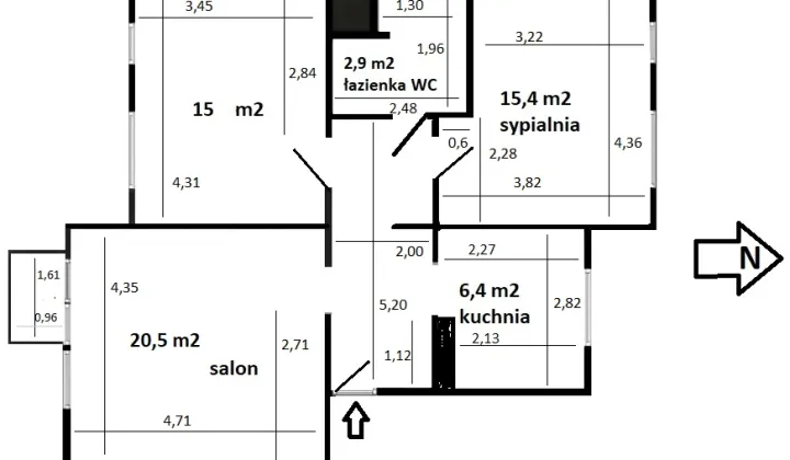 Mieszkanie 3-pokojowe Kraków Krowodrza, ul. Armii Krajowej