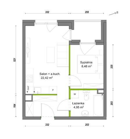 Mieszkanie 2-pokojowe Wrocław Ołtaszyn, ul. Orawska. Zdjęcie 8