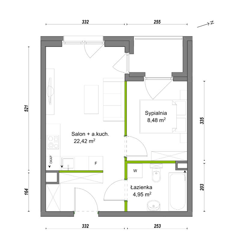 Mieszkanie 2-pokojowe Wrocław Ołtaszyn, ul. Orawska. Zdjęcie 8