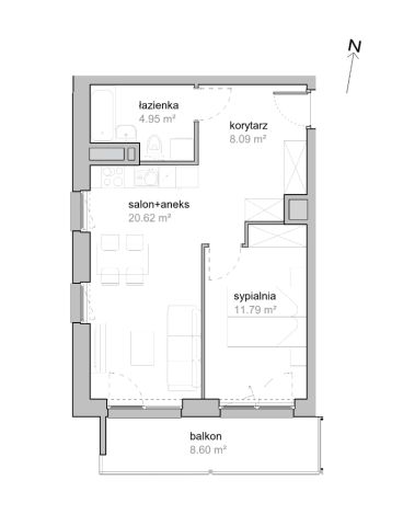 Mieszkanie 2-pokojowe Wrocław Tarnogaj, ul. Piękna. Zdjęcie 7