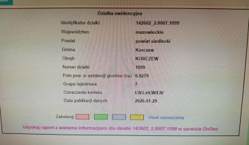 Działka rolna Korczew