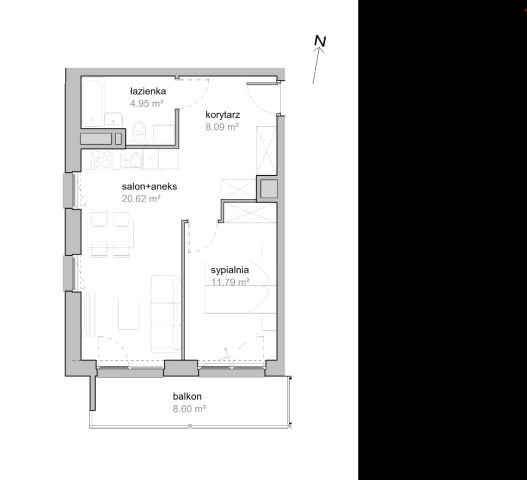 Mieszkanie 2-pokojowe Wrocław Tarnogaj, ul. Piękna. Zdjęcie 7