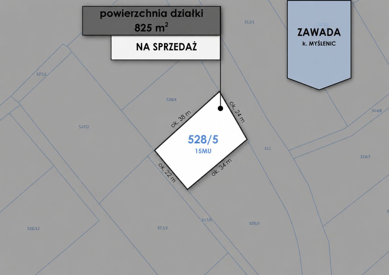 Działka budowlana Zawada Podgościniec, Zawada. Zdjęcie 4