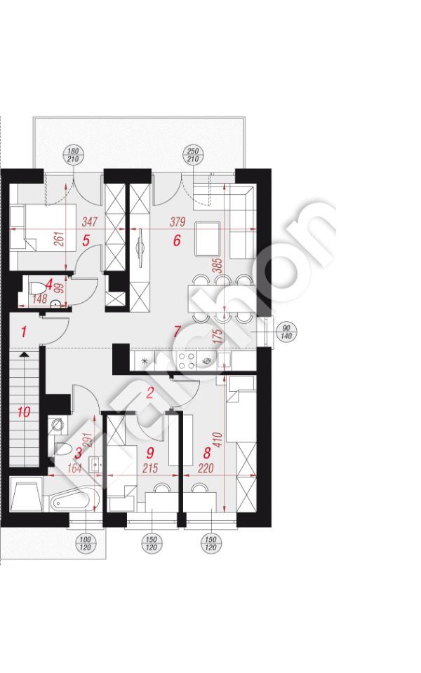 Mieszkanie 3-pokojowe Sulęcin, ul. 3 Maja. Zdjęcie 5