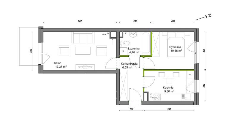 Mieszkanie 2-pokojowe Wrocław Ołtaszyn, ul. Orawska. Zdjęcie 8