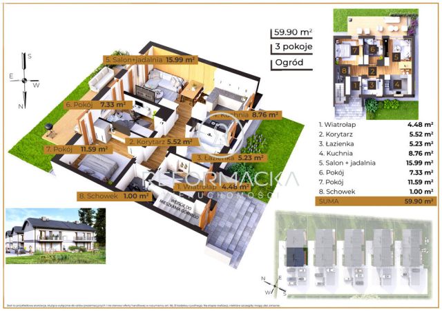 Mieszkanie 3-pokojowe Rzeszów, ul. Stanisława Gliwy. Zdjęcie 2