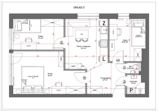 Mieszkanie 3-pokojowe Lublin Wieniawa, ul. Weteranów. Zdjęcie 8