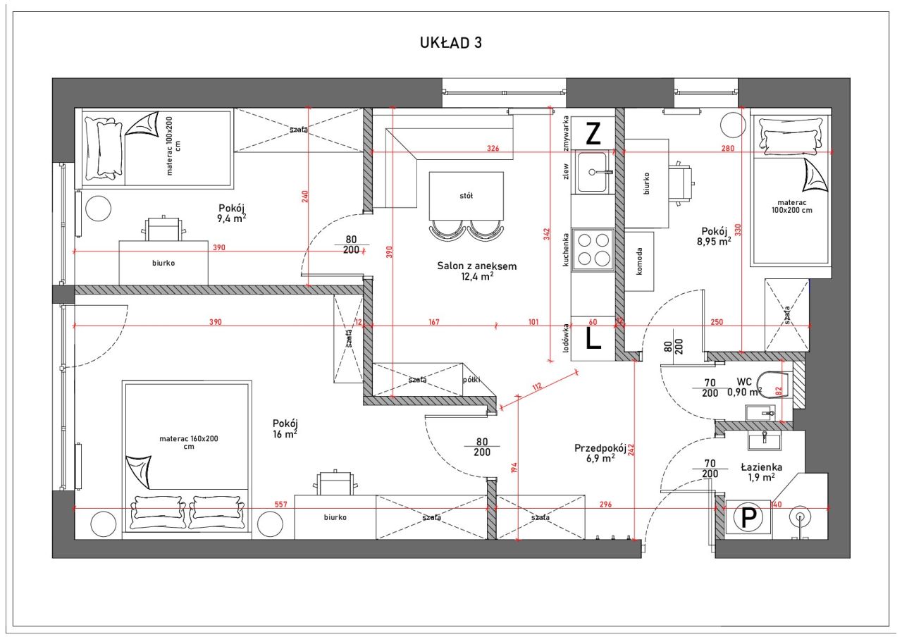 Mieszkanie 3-pokojowe Lublin Wieniawa, ul. Weteranów. Zdjęcie 8