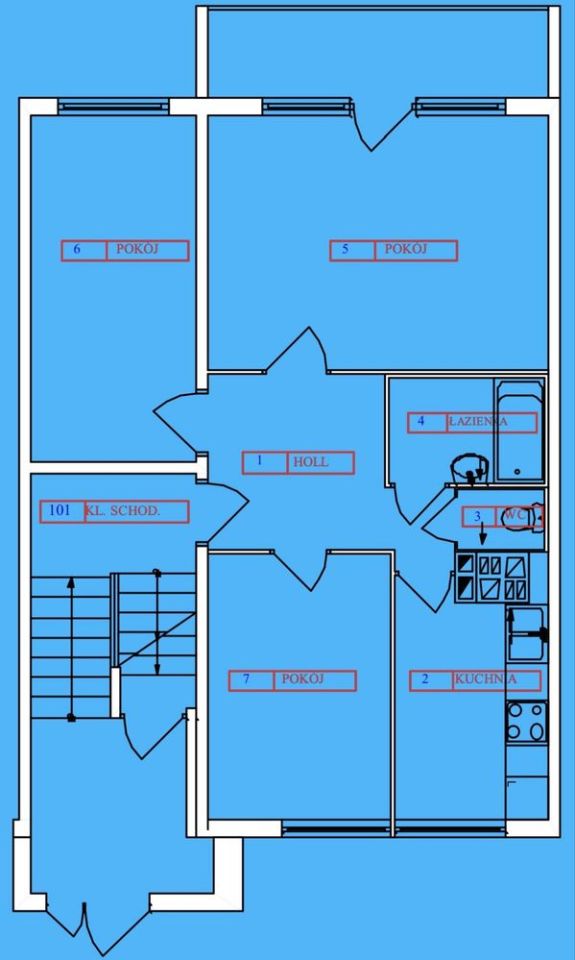 Mieszkanie 3-pokojowe Szczecin Zawadzkiego-Klonowica. Zdjęcie 5