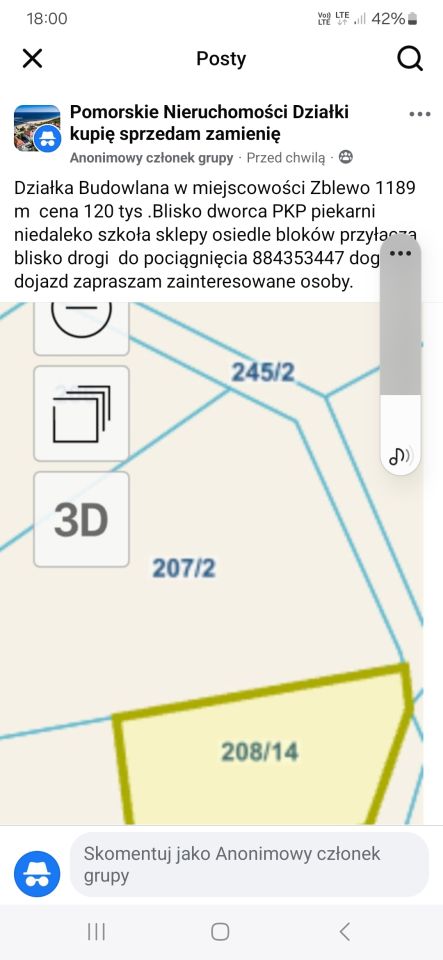 Działka budowlana Zblewo, ul. Północna