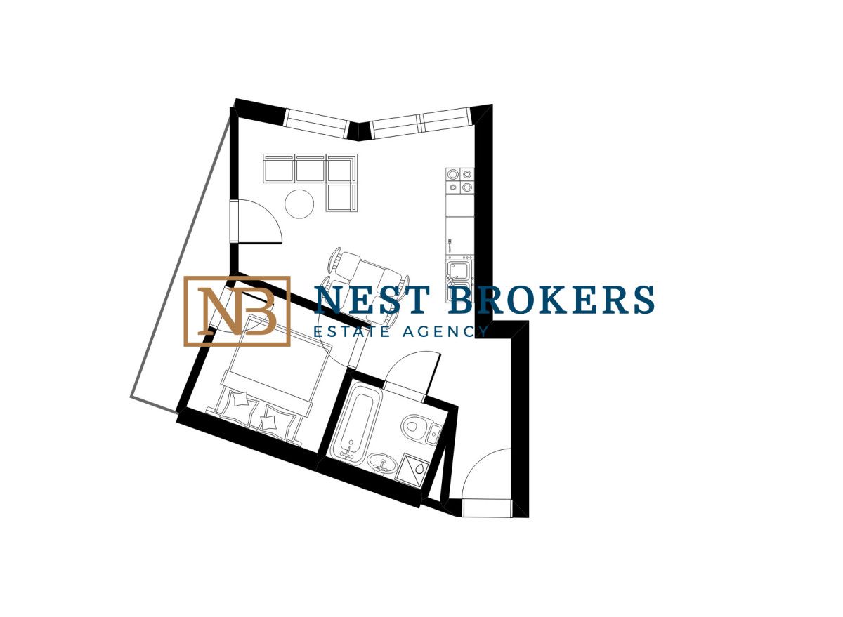 Mieszkanie 2-pokojowe Kraków Śródmieście, ul. Mogilska. Zdjęcie 5