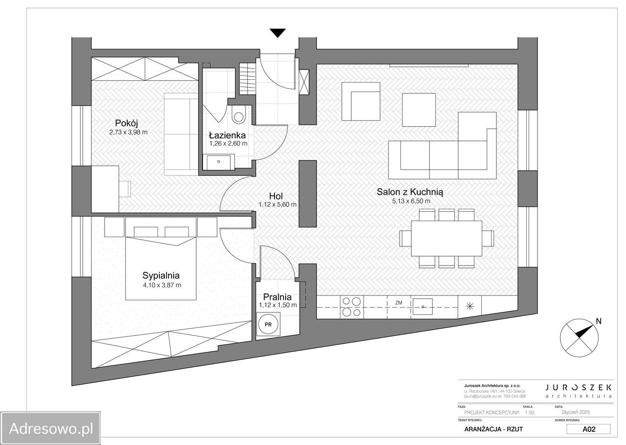Mieszkanie 3-pokojowe Gliwice Śródmieście, ul. Feliksa Orlickiego. Zdjęcie 12