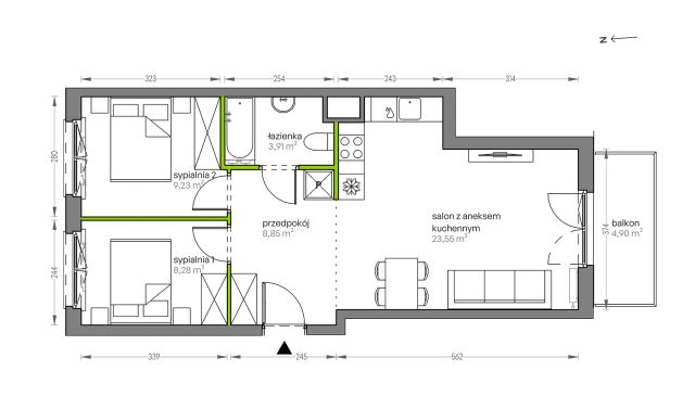Mieszkanie 3-pokojowe Kraków Płaszów, ul. Myśliwska. Zdjęcie 25