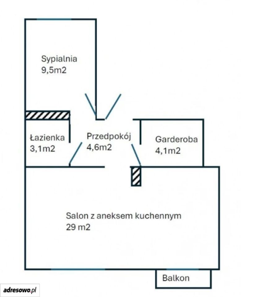 Mieszkanie 2-pokojowe Łódź Górna, ul. Stanisława Przybyszewskiego. Zdjęcie 14