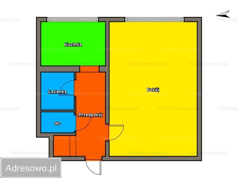 Mieszkanie 1-pokojowe Gdańsk Przymorze, ul. Kołobrzeska. Zdjęcie 3