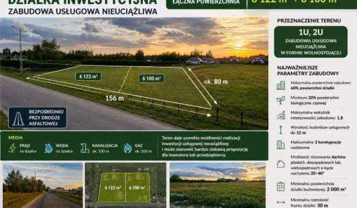 Działka inwestycyjna Stare Lipiny