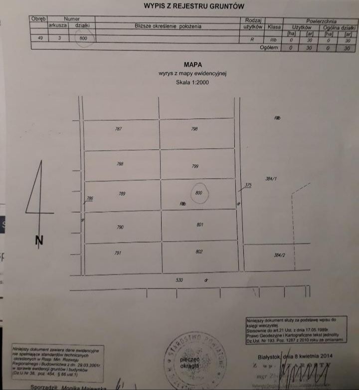 Działka rolna Topolany