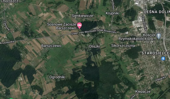 Działka rolno-budowlana Oliszki, ul. Zielona