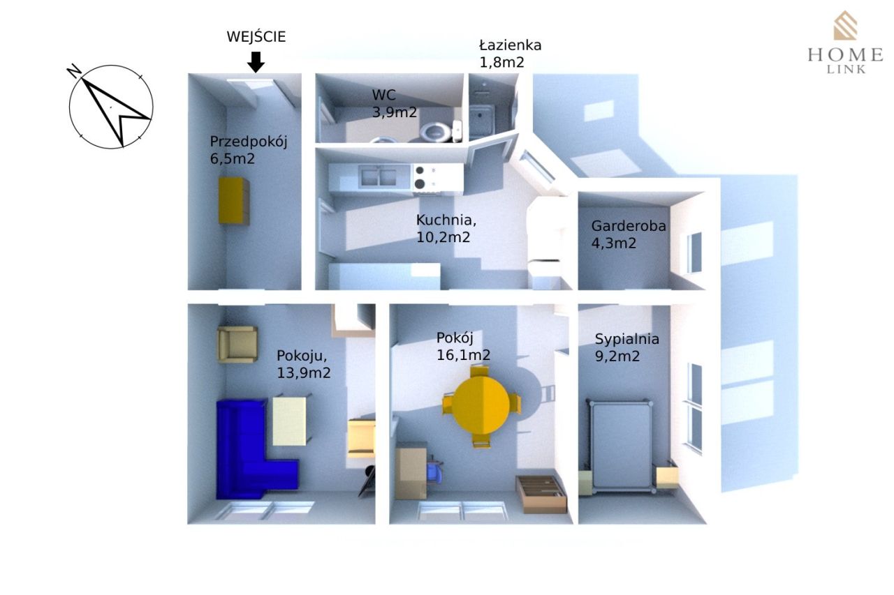 Mieszkanie 3-pokojowe Olsztyn, ul. Dąbrowszczaków. Zdjęcie 16
