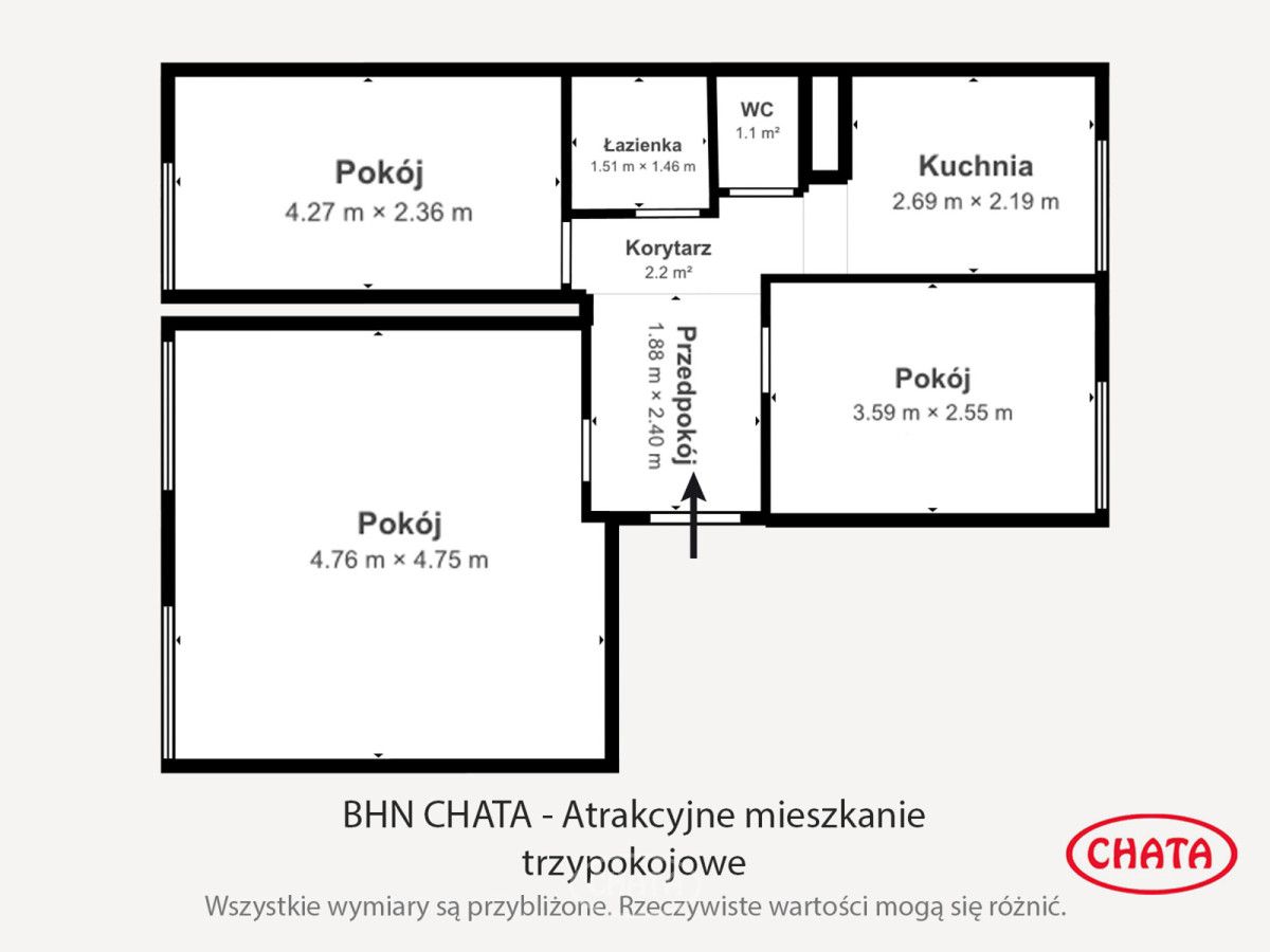 Mieszkanie 3-pokojowe Wrocław Krzyki, ul. Hubska. Zdjęcie 20