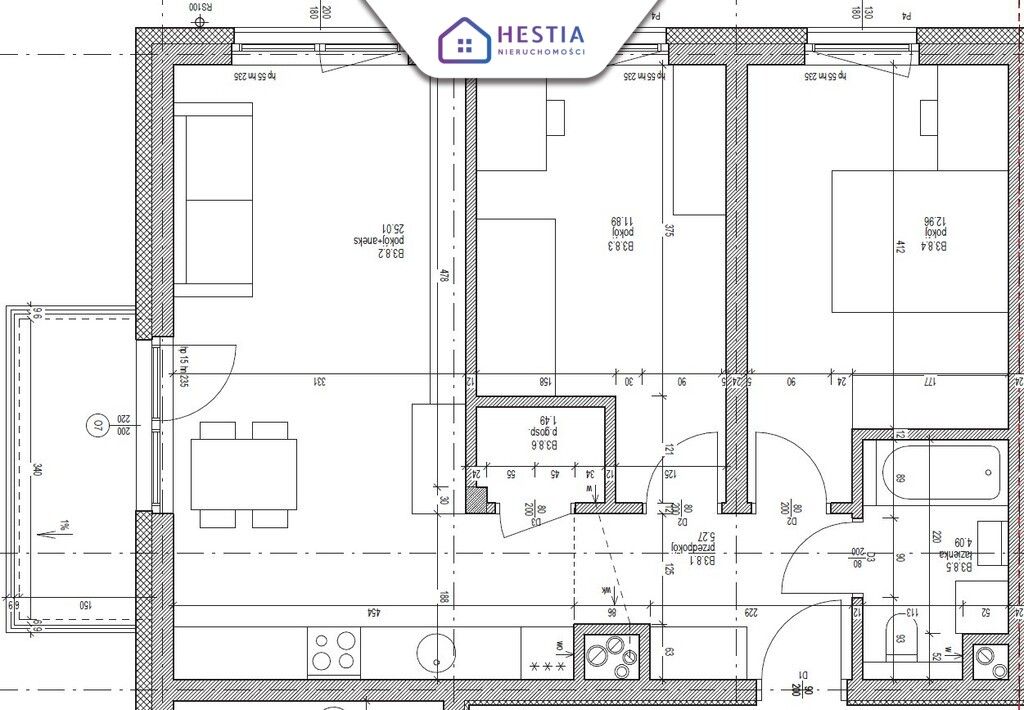 Mieszkanie 3-pokojowe Mierzyn. Zdjęcie 2