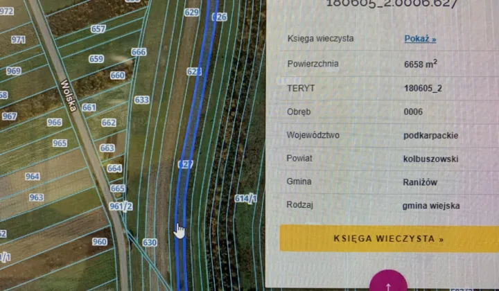 Działka rolna Raniżów, ul. Wolska