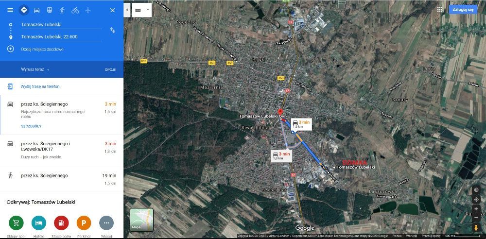 Działka budowlana Tomaszów Lubelski, ul. Piotra Ściegiennego