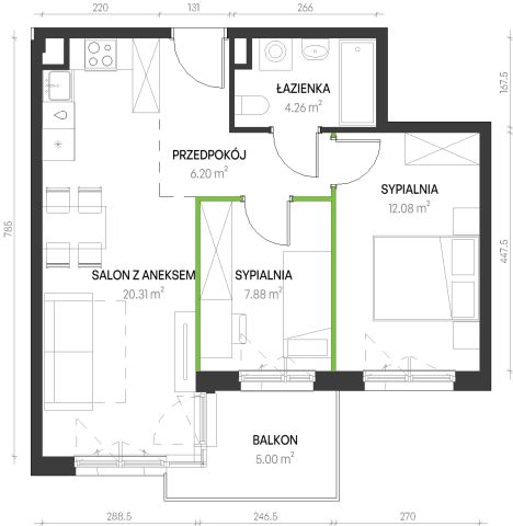 Mieszkanie 3-pokojowe Wrocław Maślice, ul. Augustowska. Zdjęcie 6