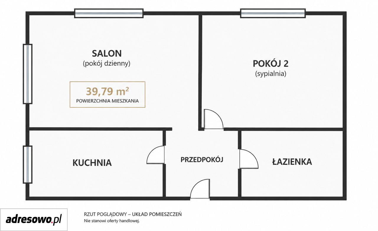 Mieszkanie 2-pokojowe Kraków Nowa Huta, os. Centrum A. Zdjęcie 9