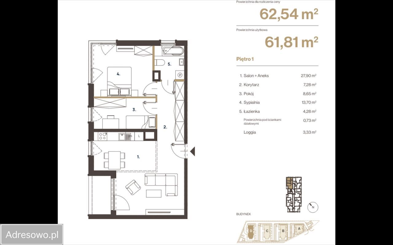 Mieszkanie 3-pokojowe Kielce, ul. gen. Władysława Sikorskiego. Zdjęcie 7