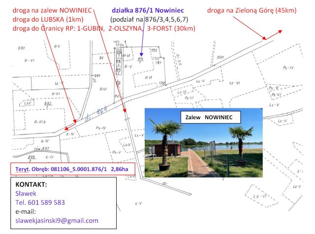 Działka inwestycyjna Lubsko, Nowiniec. Zdjęcie 3