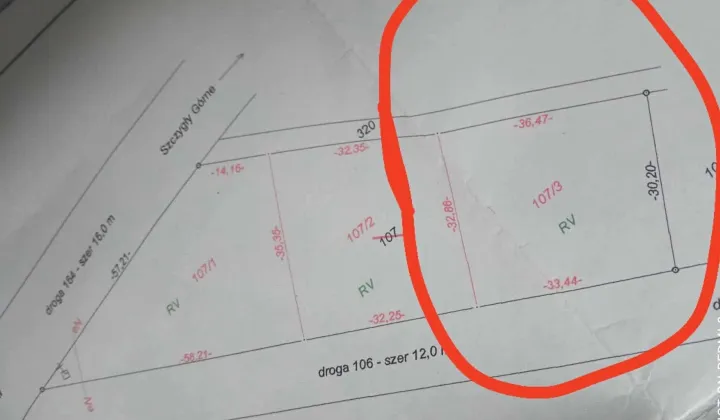 Działka budowlana Szczygły Dolne