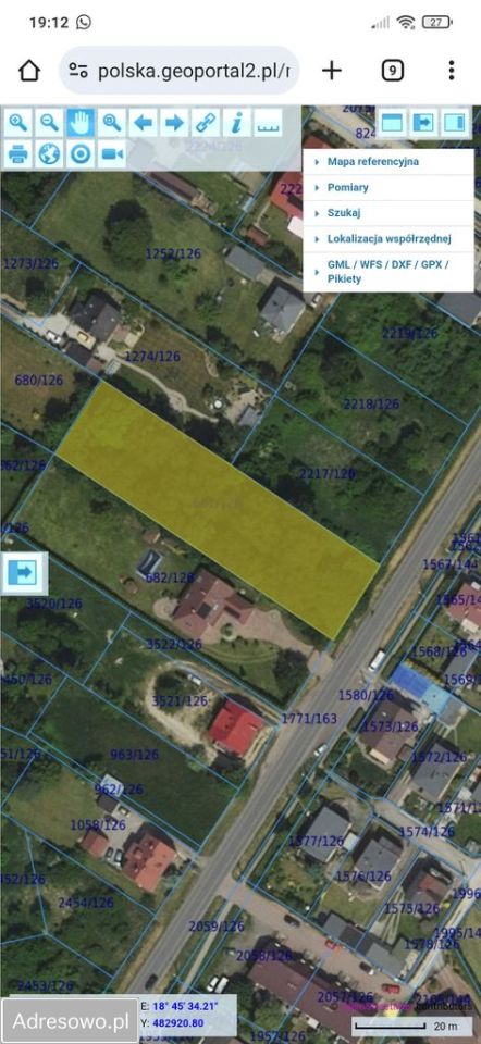 Działka budowlana Zbrosławice, ul. Wolności