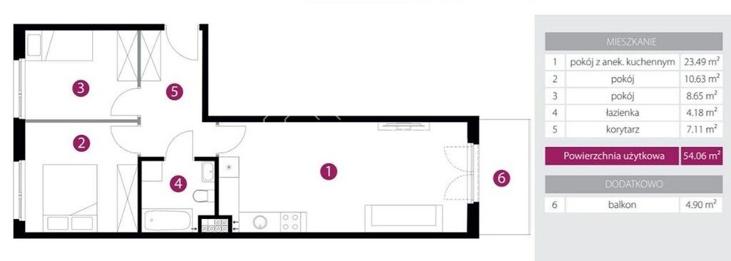 Mieszkanie 3-pokojowe Wrocław Maślice. Zdjęcie 5