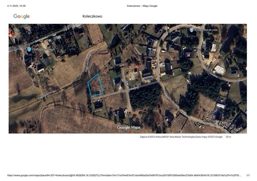 Działka budowlana Koleczkowo, ul. Łabędzia. Zdjęcie 2