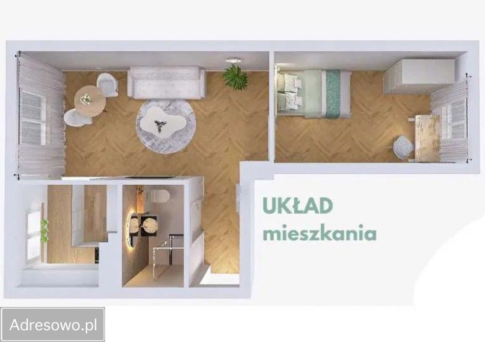 Mieszkanie 2-pokojowe Kraków Ugorek, ul. Fiołkowa. Zdjęcie 7