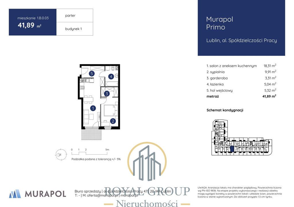 Mieszkanie 2-pokojowe Lublin Bazylianówka, al. Spółdzielczości Pracy. Zdjęcie 7