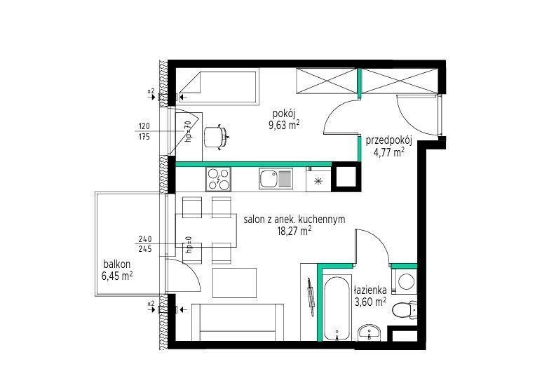 Mieszkanie 2-pokojowe Piaseczno. Zdjęcie 9