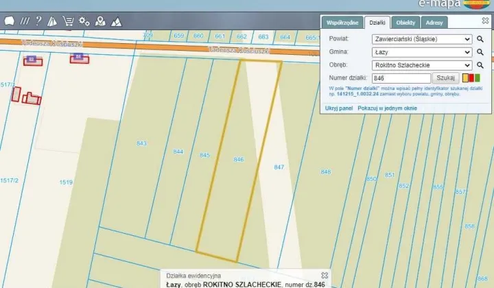 Działka leśna Rokitno Szlacheckie