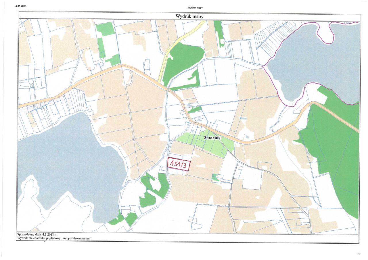 Działka rolno-budowlana Żardeniki