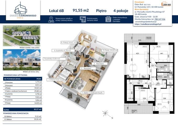 dom wolnostojący, 4 pokoje Ostrołęka, ul. Stefana Żeromskiego. Zdjęcie 7